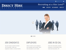 Tablet Screenshot of directhireassociates.com
